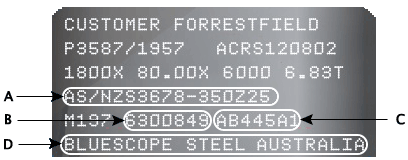 BlueScope Steel ACRS Stencil